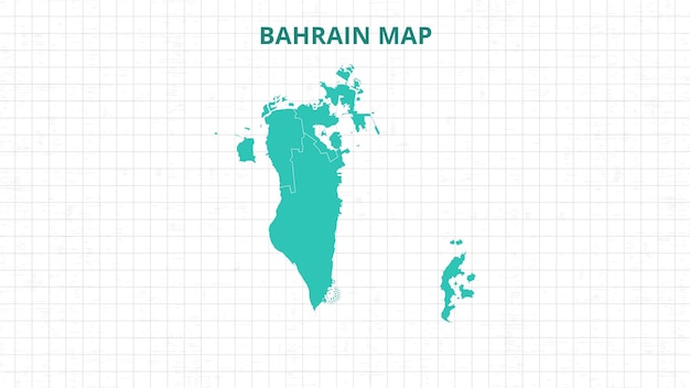 Un mapa que resalta el mapa de Bahréin El mapa moderno de Baharéin con el color gris Hi detallado