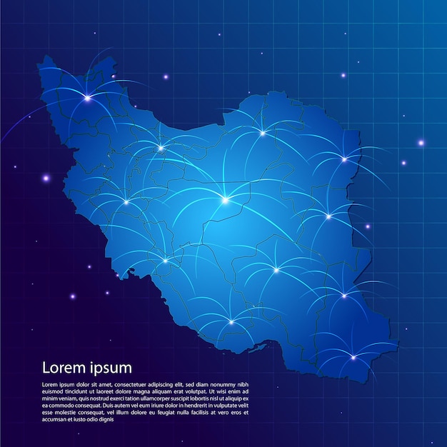 Mapa de la red de Internet de Irán