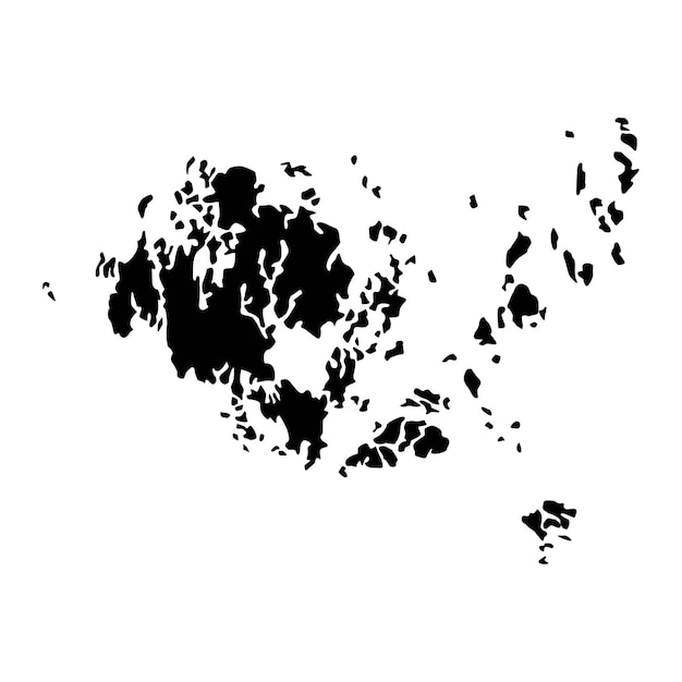 Mapa de la región de Aland de Finlandia Ilustración vectorial