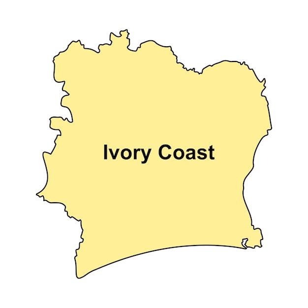 Mapa de la región de Costa de Marfil