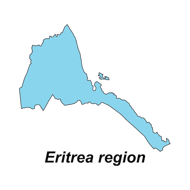 Mapa de la región de Eritrea
