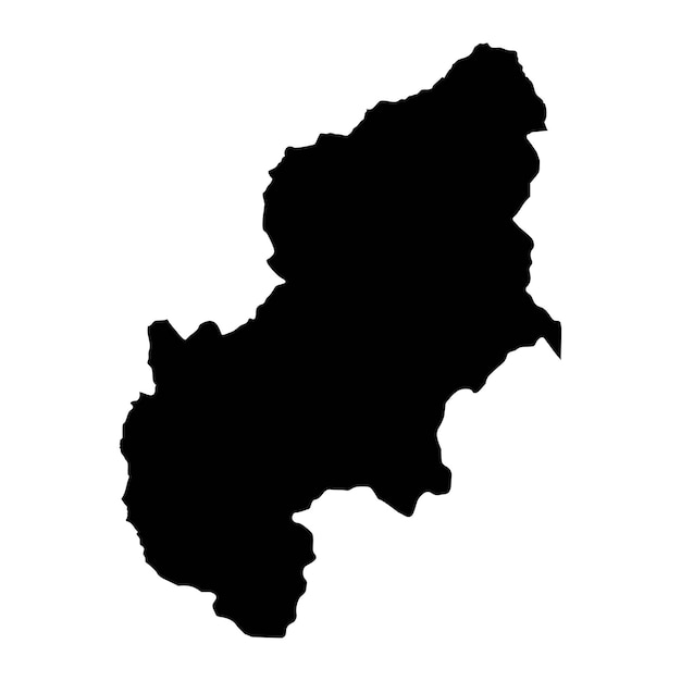 Mapa de la región estadística de Polog división administrativa de Macedonia del Norte Ilustración vectorial