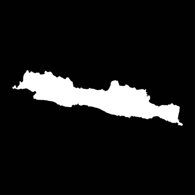 Mapa de la región de la isla de Java de Indonesia Ilustración vectorial