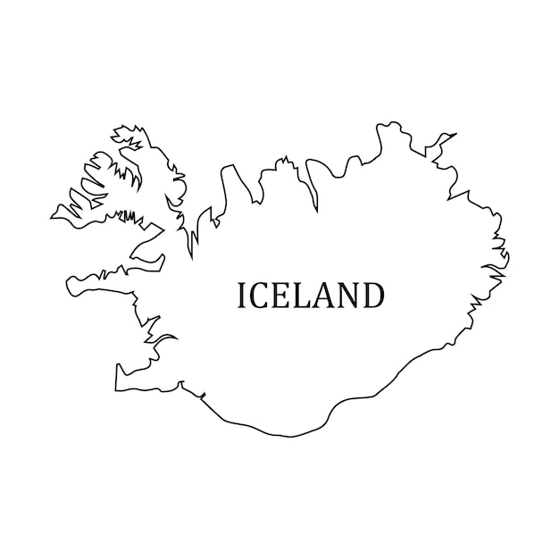 Mapa de la región de Islandia