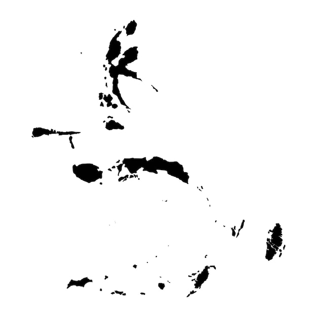Mapa de la región de las Islas Molucas de Indonesia Ilustración vectorial