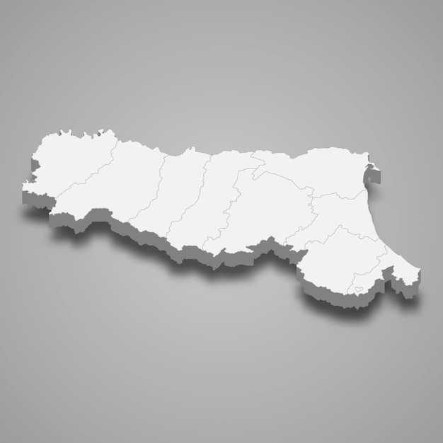 mapa de la región de Italia
