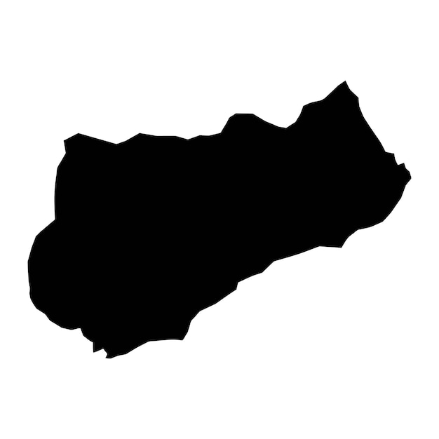 Mapa de la región occidental de Logone, división administrativa de Chad Ilustración vectorial