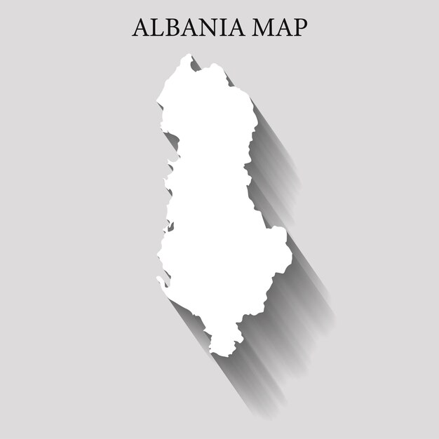 Mapa de la región simple y minimalista de Albania