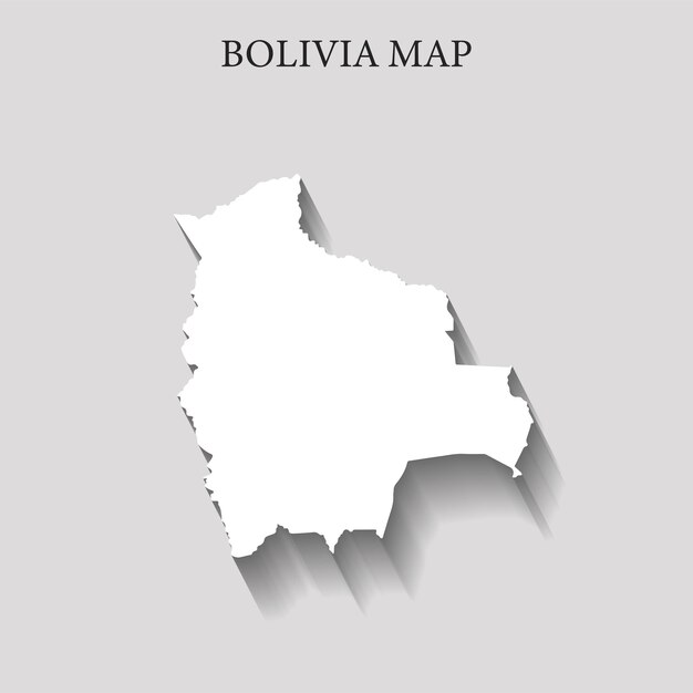 Mapa de la región simple y minimalista de Bolivia