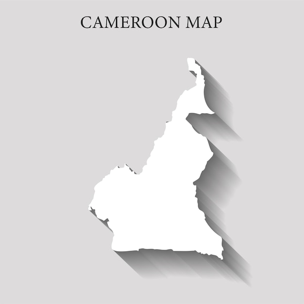 Mapa de la región simple y minimalista de Camerún