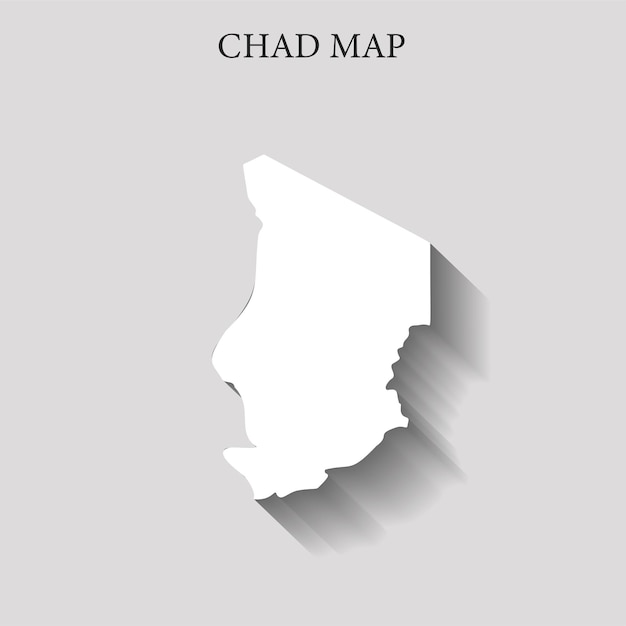 Mapa de la región simple y minimalista de Chad