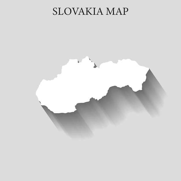 Mapa de la región simple y minimalista de Eslovaquia