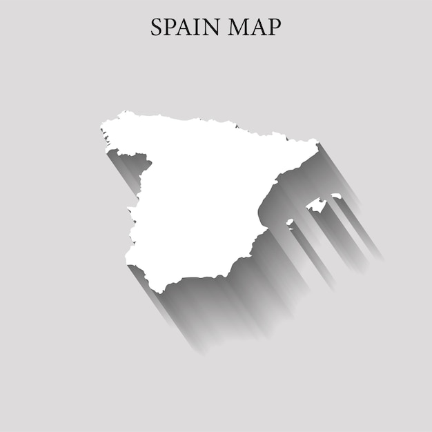 Mapa de la región simple y minimalista de España