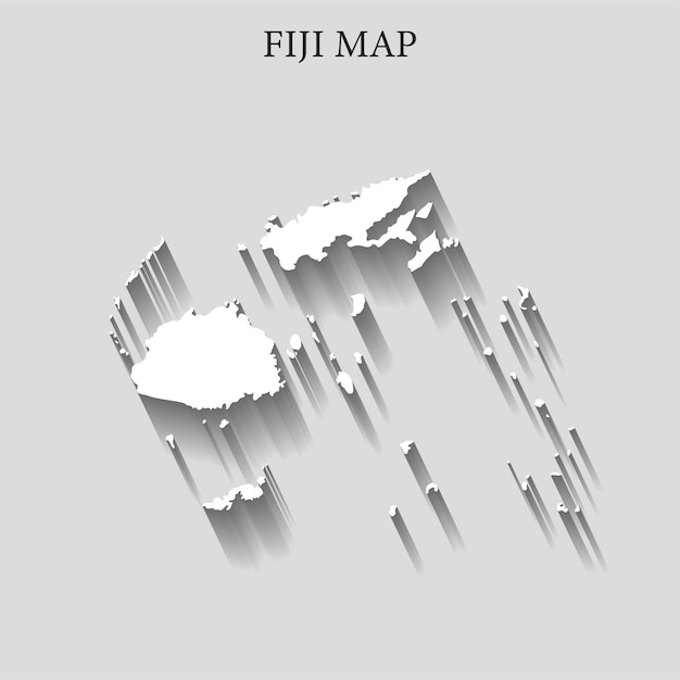 Mapa de la región simple y minimalista de Fiji