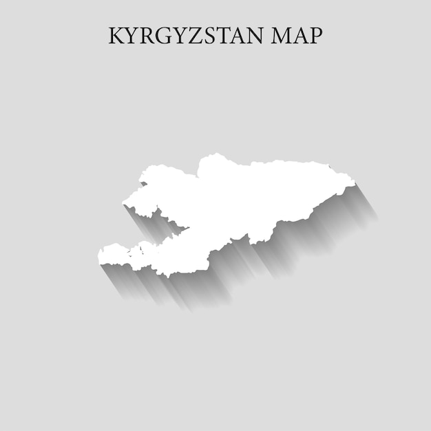 Mapa de la región simple y minimalista de Kirguistán