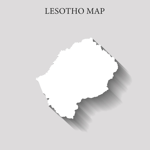 Mapa de la región simple y minimalista de Lesotho