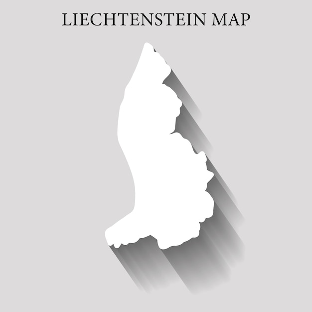 Mapa de la región simple y minimalista de Liechtenstein