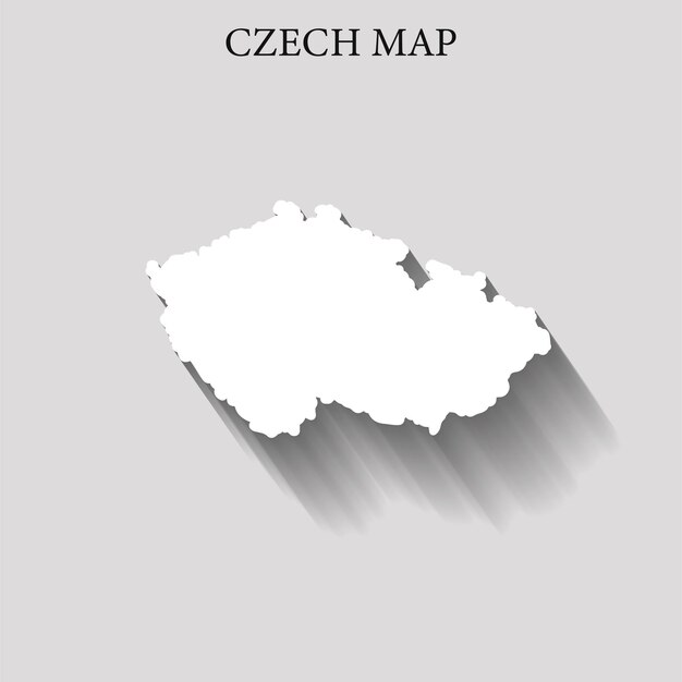 Mapa de la región simple y minimalista de la República Checa