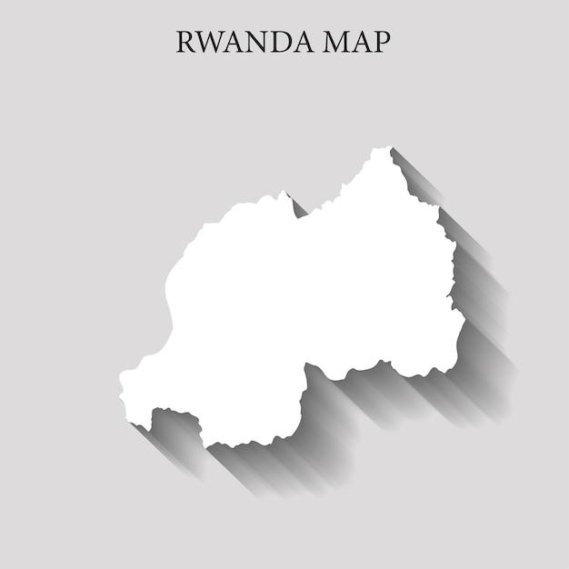 Mapa de la región simple y minimalista de Ruanda