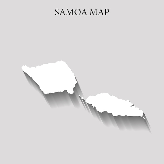 Mapa de la región simple y minimalista de Samoa