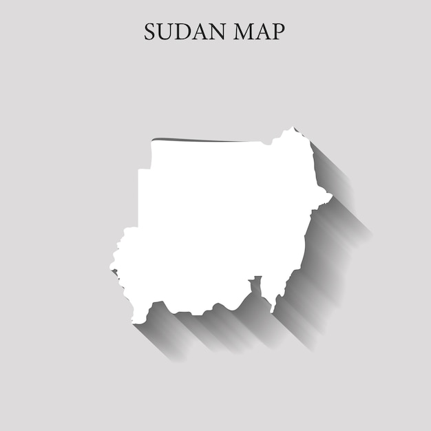Mapa de la región simple y minimalista de Sudán
