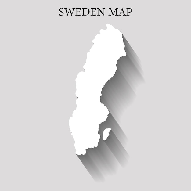 Mapa de la región simple y minimalista de Suecia
