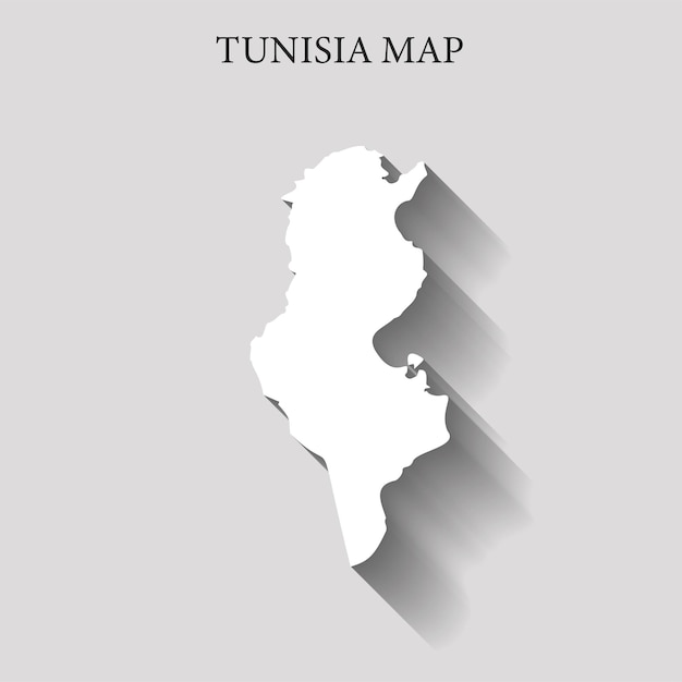 Mapa de la región simple y minimalista de Túnez
