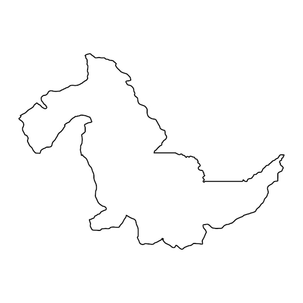 Mapa de la región de Ucayali en Perú Ilustración vectorial