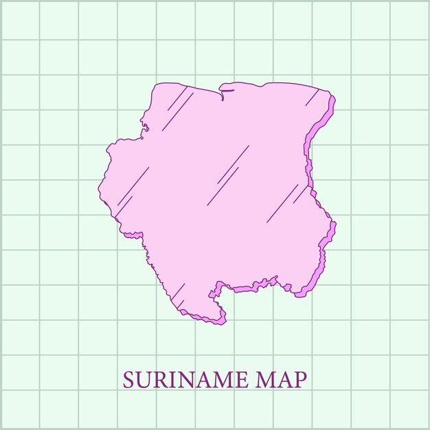 mapa de las regiones vectoriales de Suriname