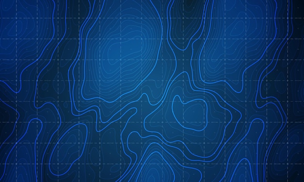 Mapa de relieve de la tierra abstracta del vector Mapa de elevación conceptual generado Isolíneas de elevación de la superficie del paisaje Diseño conceptual del mapa geográfico Fondo elegante para presentaciones