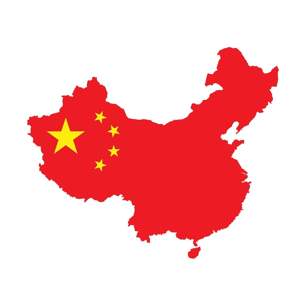 Mapa de la República Popular de China en vector