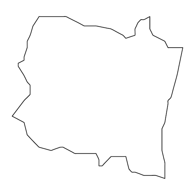Mapa de San Sebastián división administrativa de Puerto Rico Ilustración vectorial