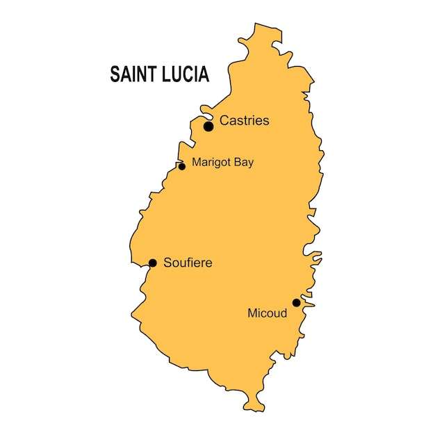 El mapa de Santa Lucía.