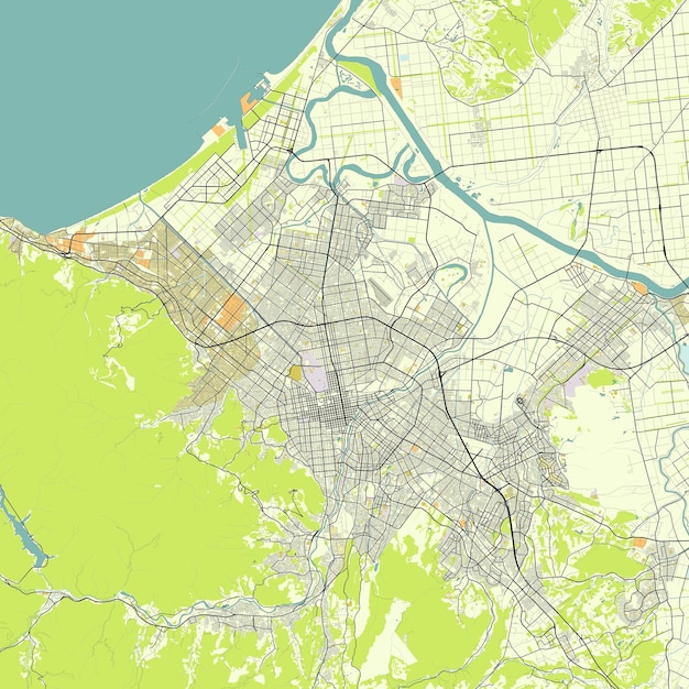 mapa de Sapporo Hokkaido Japón