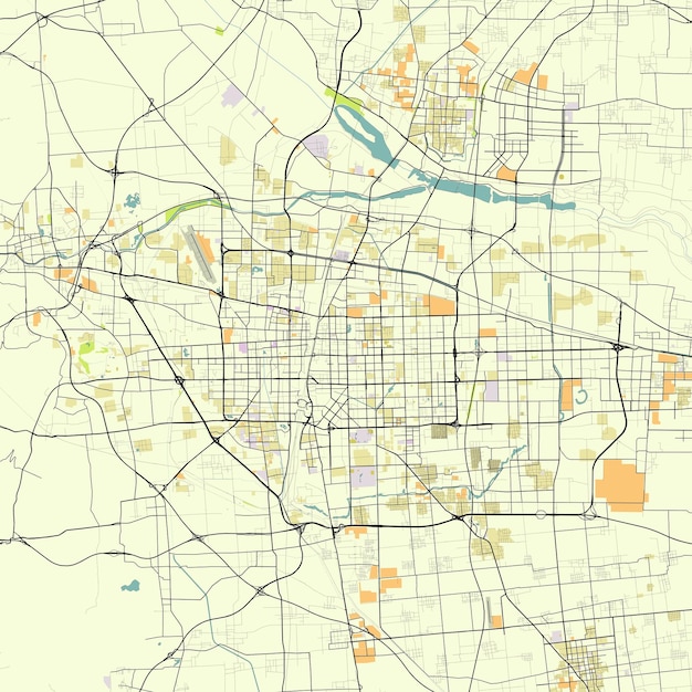 Mapa de Shijiazhuang Hebei China