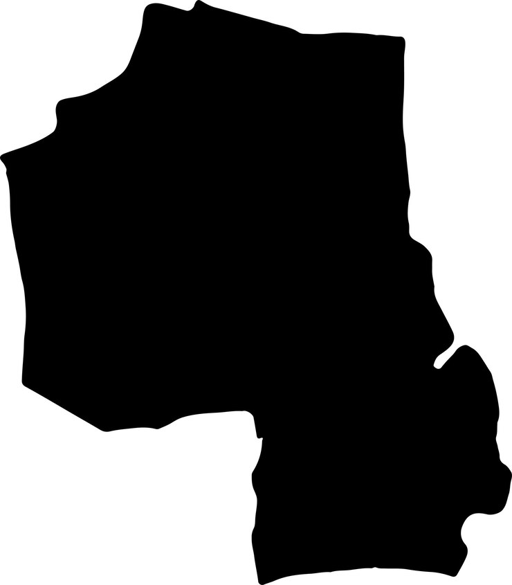 Vector mapa en silueta de la ciudad de hajjah, yemen