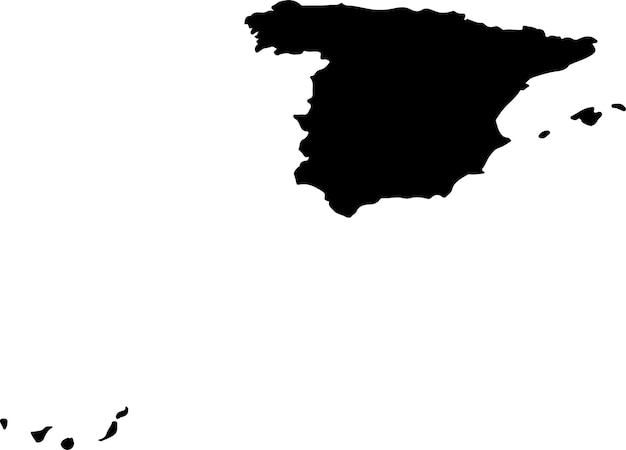 Mapa de la silueta de España