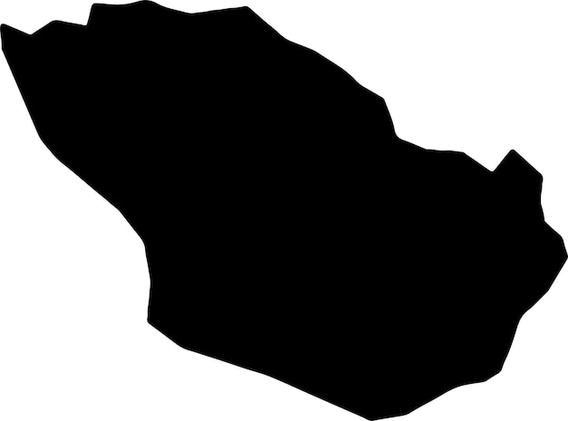 Mapa en silueta de Jinja, en Uganda