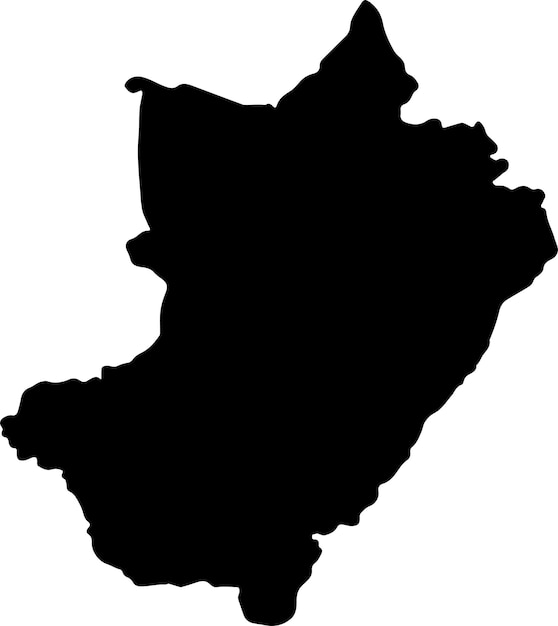 Mapa de la silueta de Lekoumou República del Congo