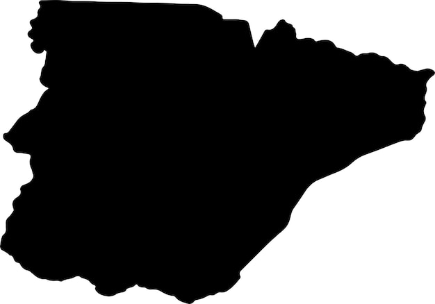 Mapa de silueta del sur de Zambia