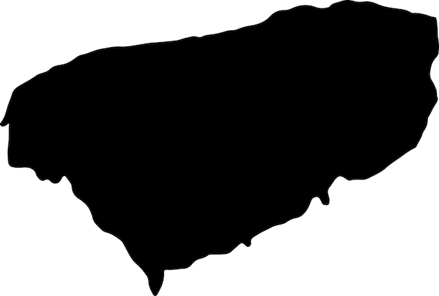 Mapa en silueta de Yucatán, México