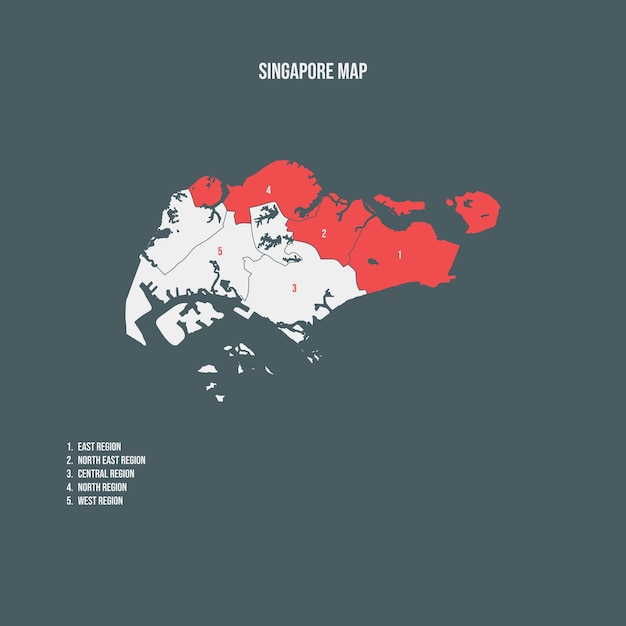 El mapa de Singapur