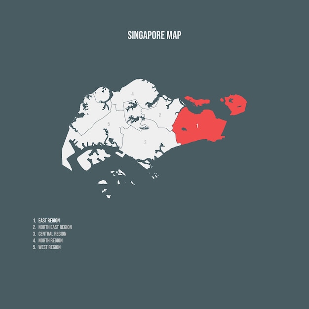 El mapa de Singapur