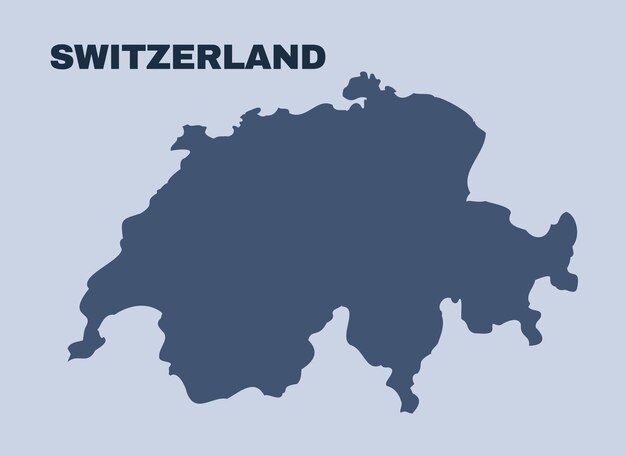 El mapa de Suiza es un vector plano simple.