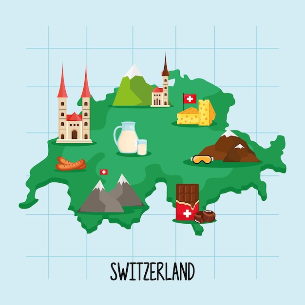 Mapa de suiza