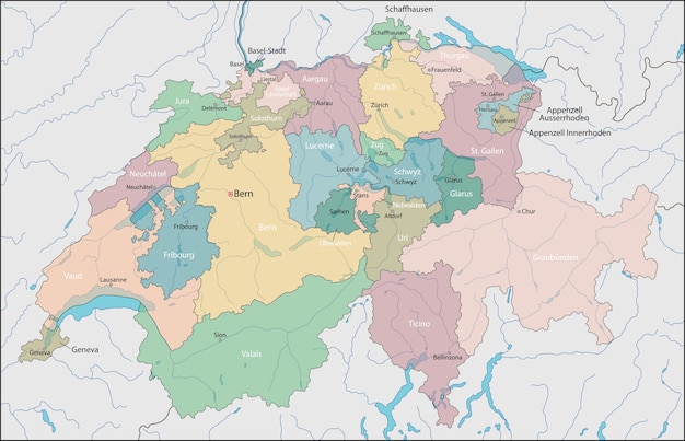 Mapa de suiza