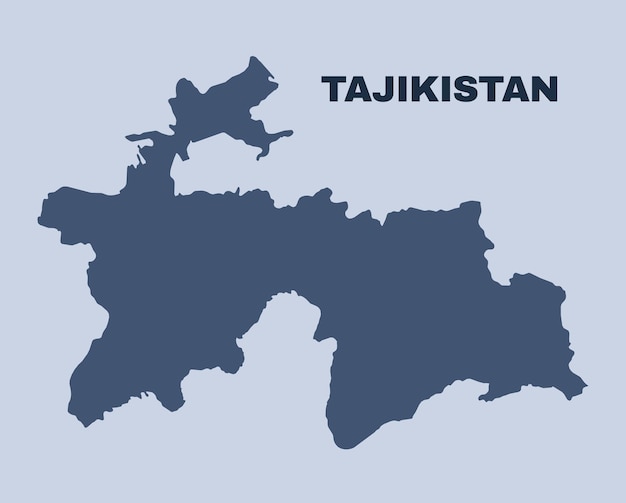 El mapa de Tayikistán es un vector plano simple