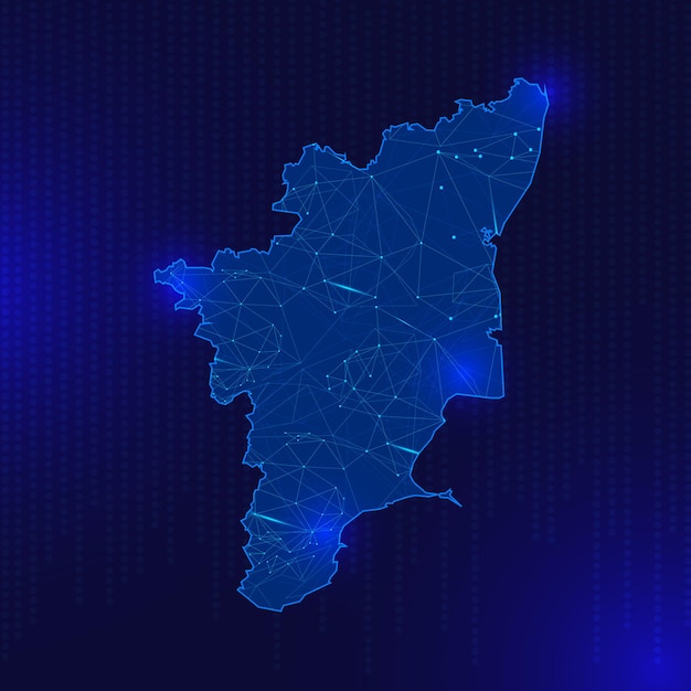 El mapa técnico de Tamilnadu
