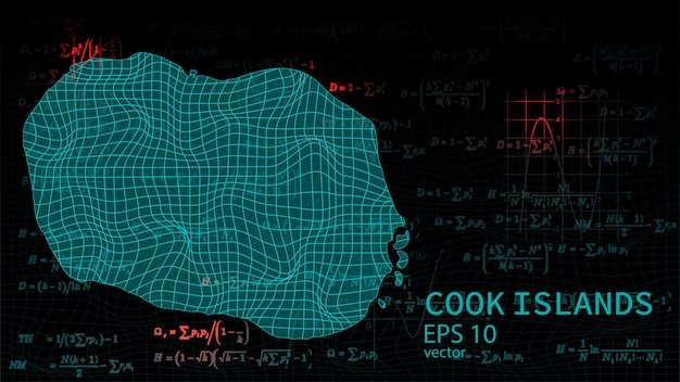 mapa de tecnología de las islas Cook conexión futurista sitio web moderno fondo o página de portada