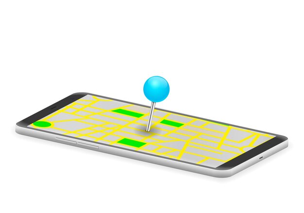 El mapa del teléfono inteligente